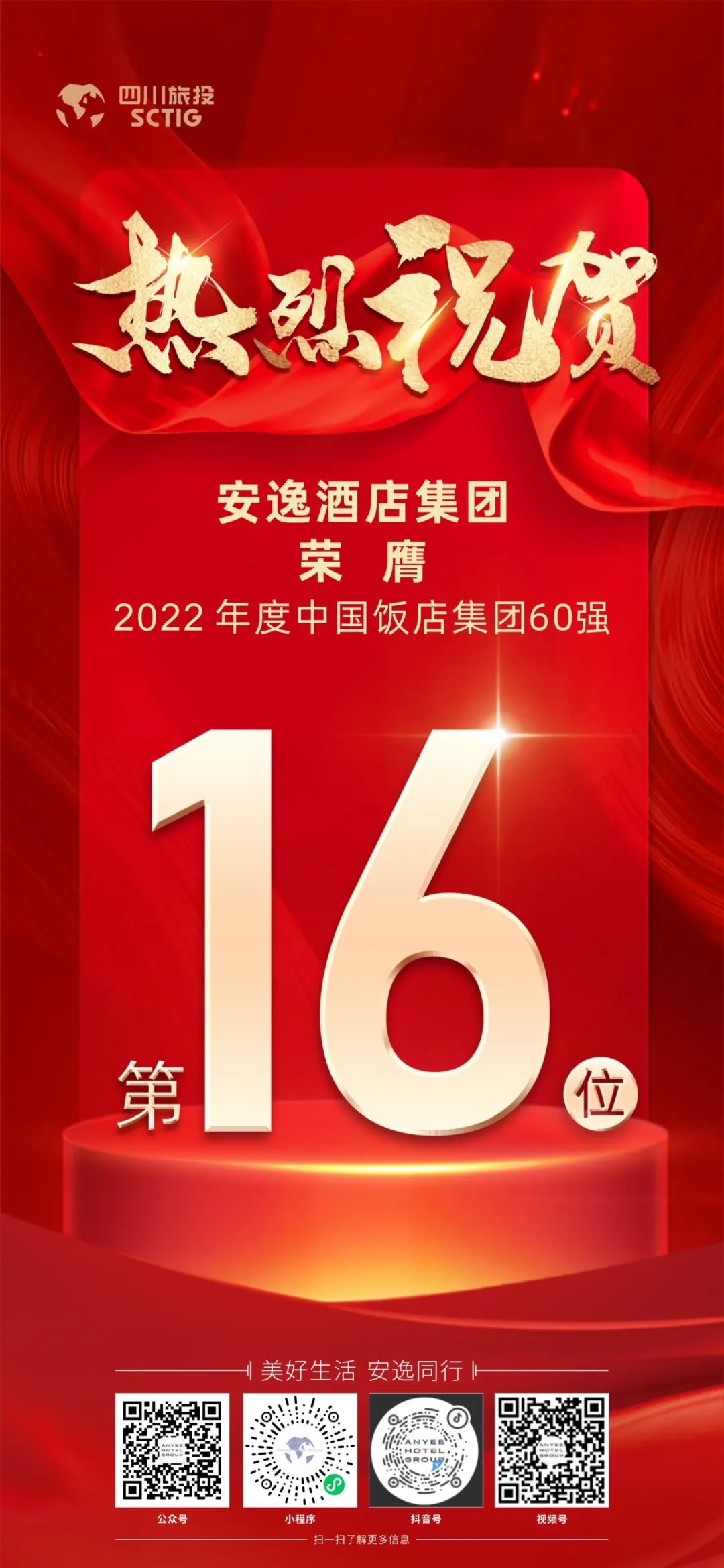 四川尊龙凯时人生就是博集团荣膺“2022年度中国饭店集团60强”