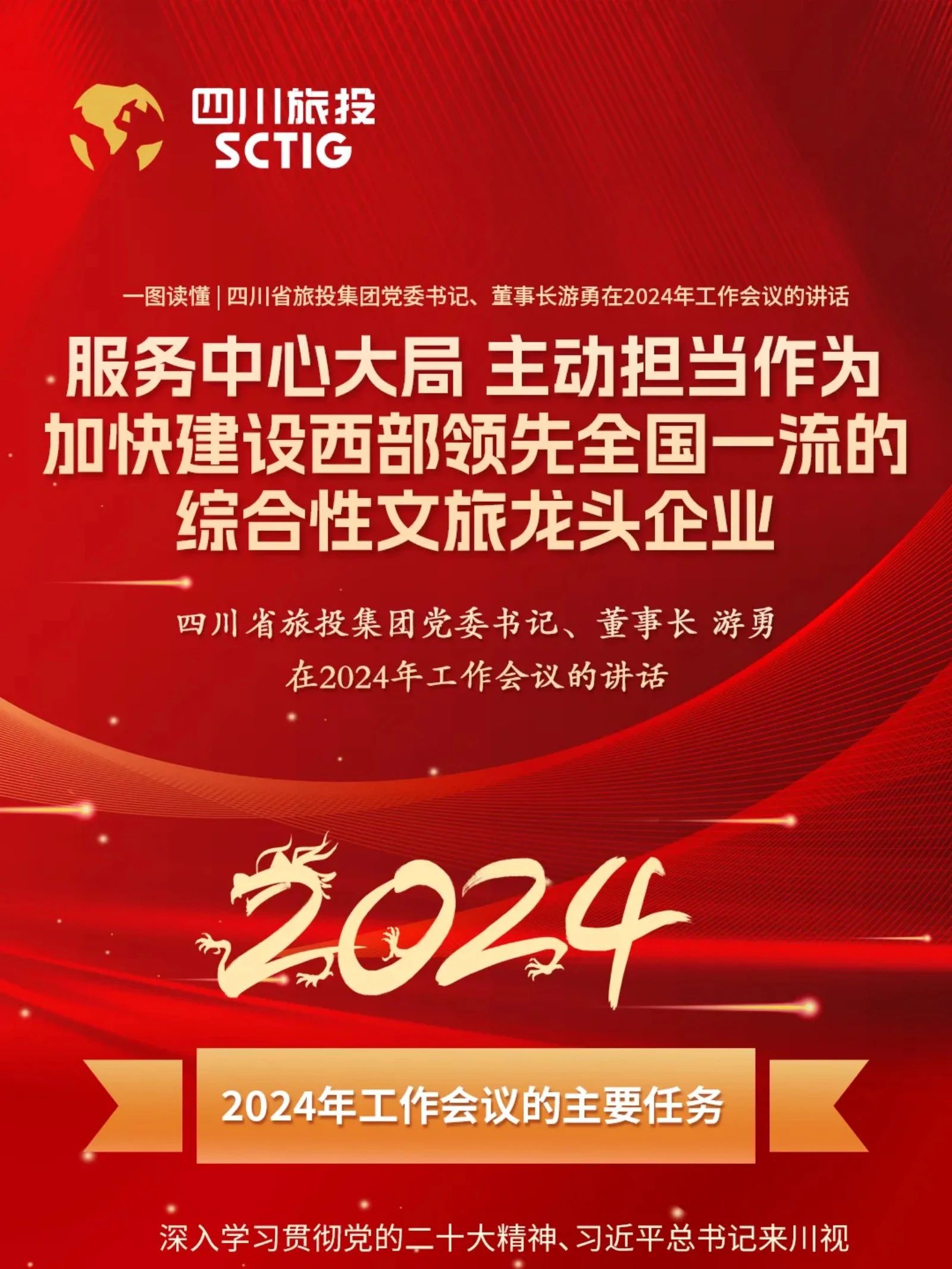 四川省尊龙凯时人生就是博集团党委书记、董事长游勇在2024年工作会议的讲话